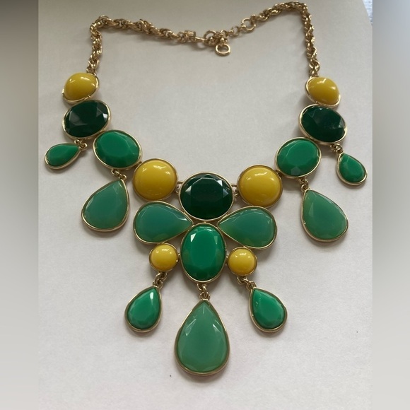 Banana Republic Green & Yellow Statement Necklace - Picture 1 of 6